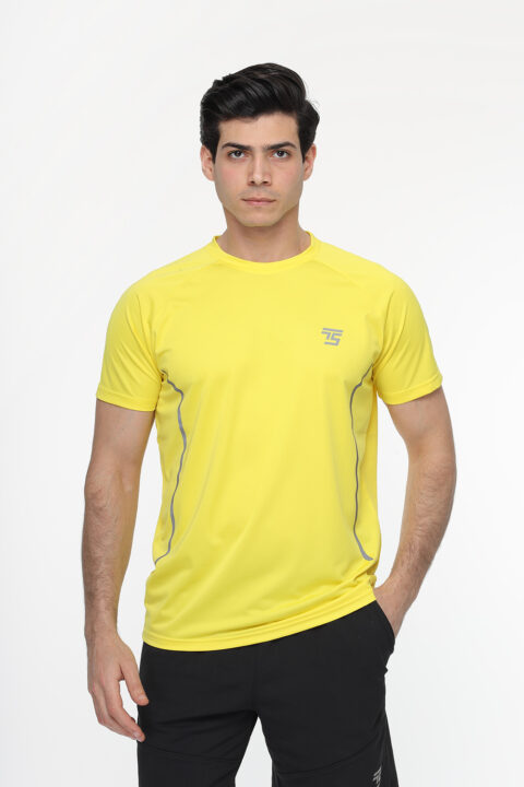 Regular Fit Sports T- Shirt Yellow