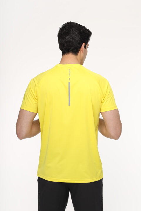 Regular Fit Sports T- Shirt Yellow - Image 3