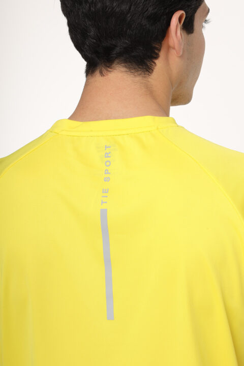 Regular Fit Sports T- Shirt Yellow - Image 4