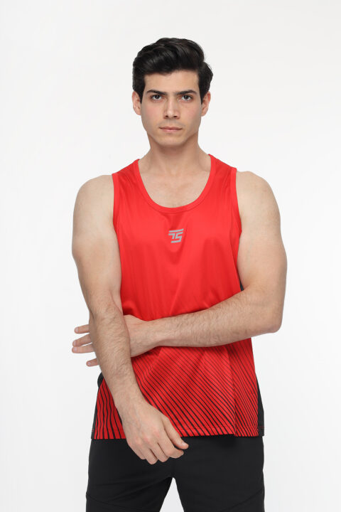 Regular Fit Sports T- Shirt Red - Image 3