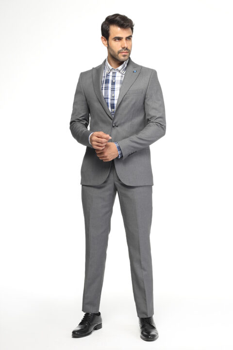 Slim Fit Suit Gray