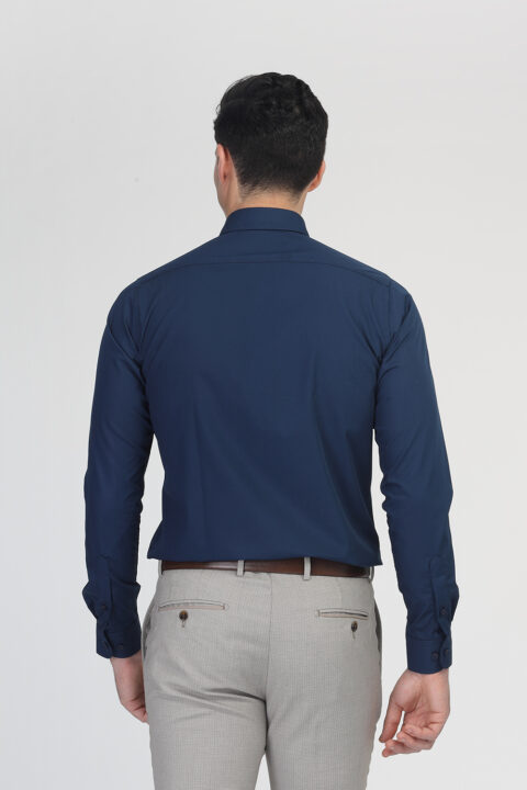 Classic Shirt Slim Fit Dark Blue - Image 3