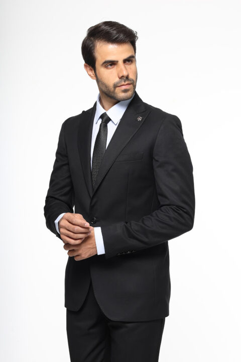 Slim Fit Suit Black - Image 3