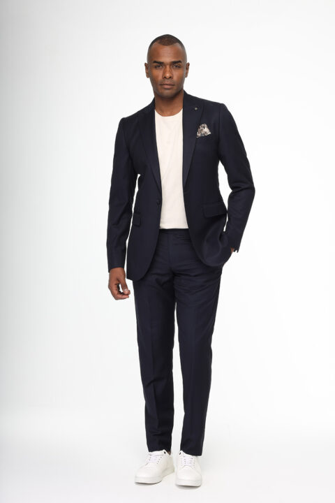 Slim Fit Suit Dark Blue