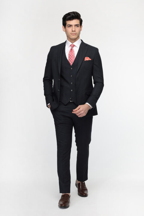 Slim Fit Suit Dark Blue