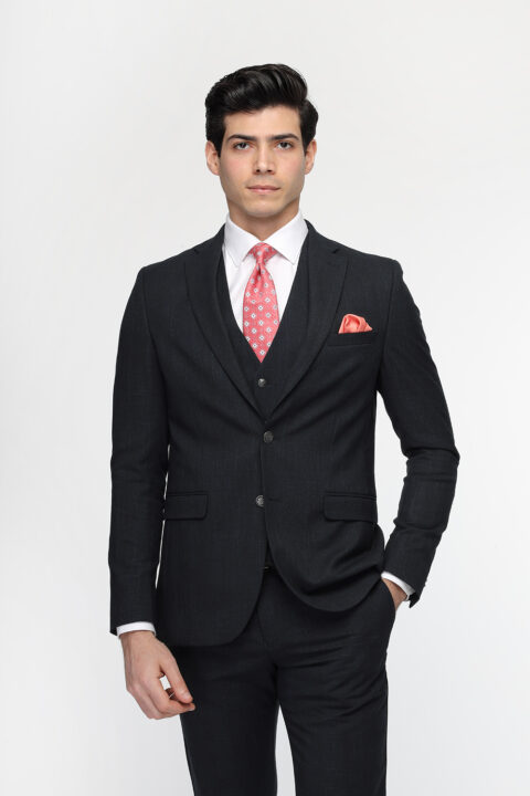 Slim Fit Suit Dark Blue - Image 4