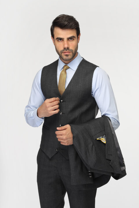 Slim Fit Suit Gray - Image 3