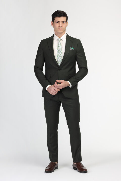 Slim Fit Suit Green