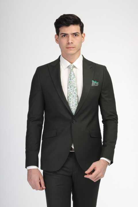 Slim Fit Suit Green - Image 3