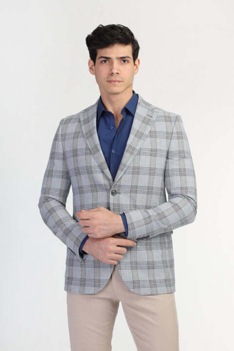 Regular Fit Blazer Light Blue - Image 3