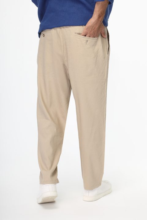 Relax Fit Linen Pants Beige - Image 5