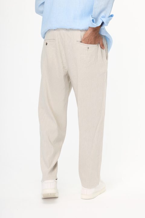 Relax Fit Linen Pants Beige