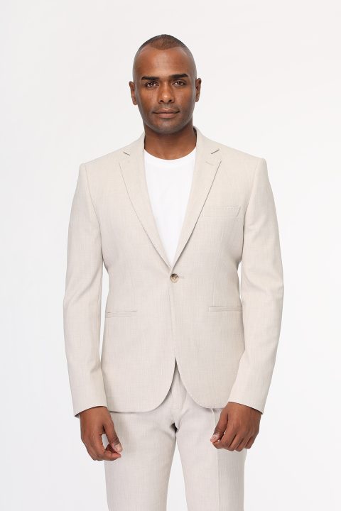 Skinny Fit Suit Beige - Image 4