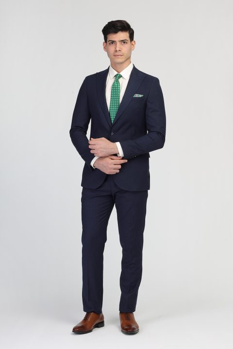 Slim Fit Suit Dark Blue