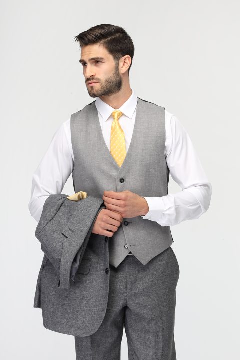 Slim Fit Suit Gray - Image 3