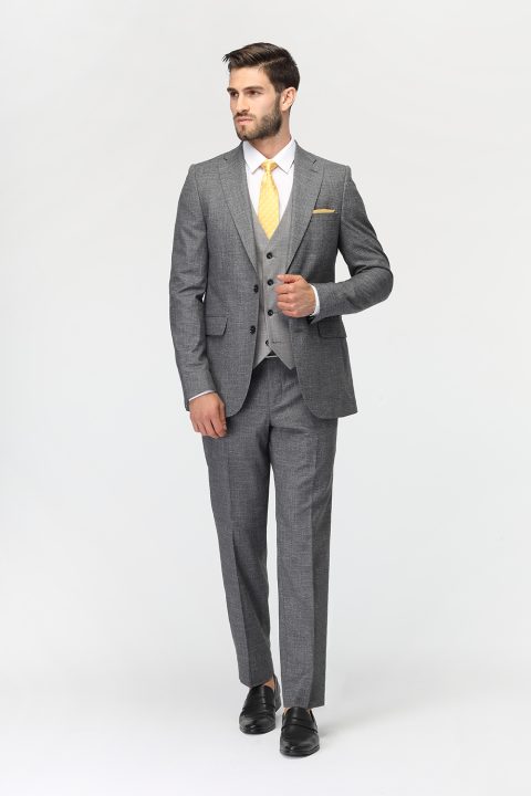 Slim Fit Suit Gray