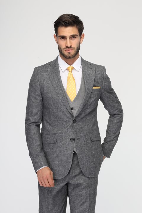 Slim Fit Suit Gray - Image 4