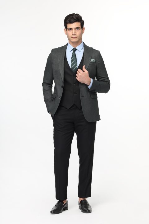 Slim Straight Fit Suit Green