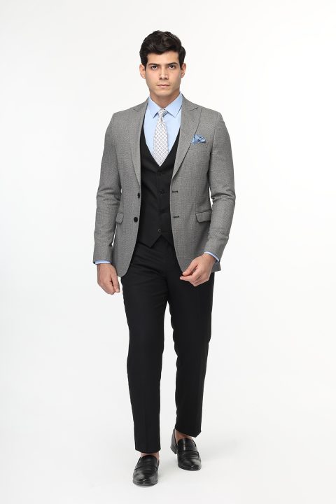 Slim Straight Fit Suit Light Brown