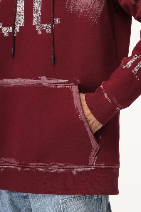 Regular Fit Sweat Shirt Maroon - Image 5