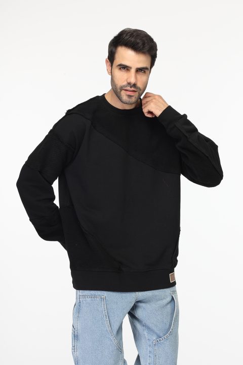 Over Size Sweat Shirt Black