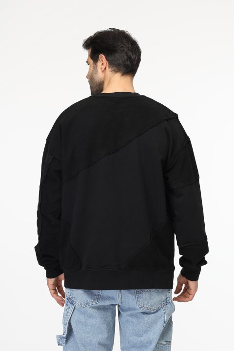 Over Size Sweat Shirt Black - Image 5