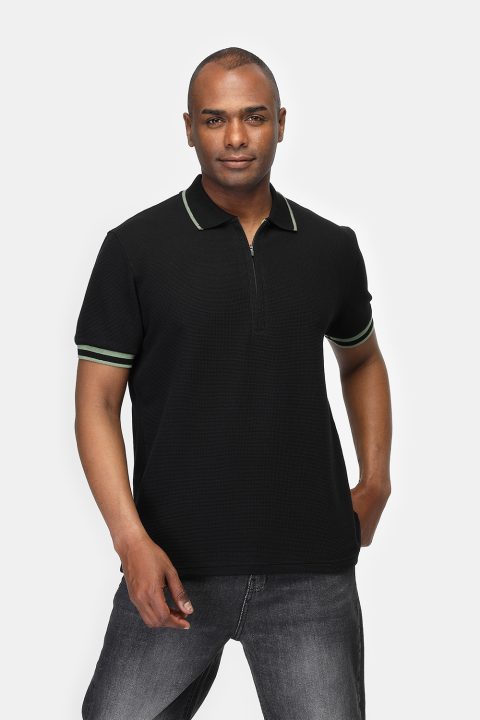 Regular Fit Polo Shirt Black - Image 3