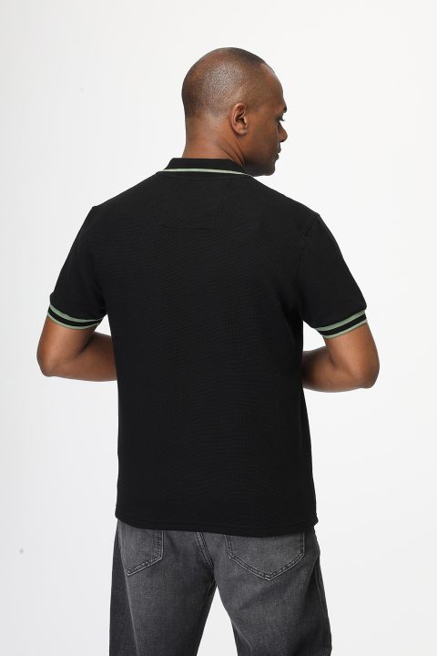 Regular Fit Polo Shirt Black - Image 4