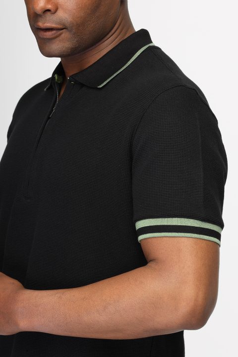 Regular Fit Polo Shirt Black - Image 5