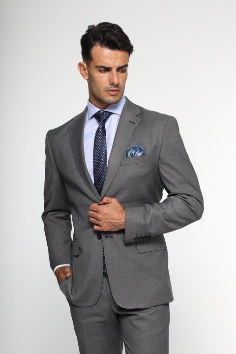 Regular Fit Suit Light Gray - Image 3