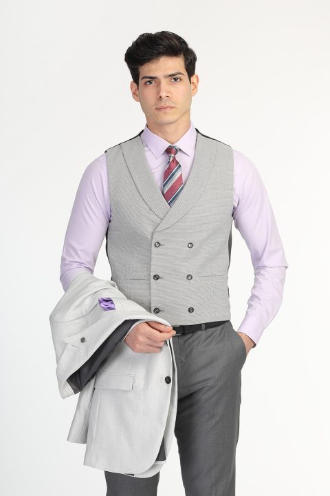 Slim Fit Suit Gray - Image 3