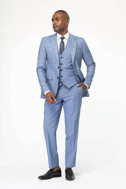Slim Fit Suit Light Blue