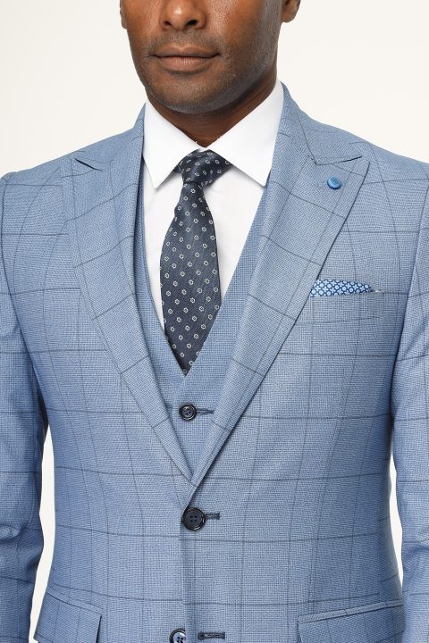 Slim Fit Suit Light Blue - Image 2
