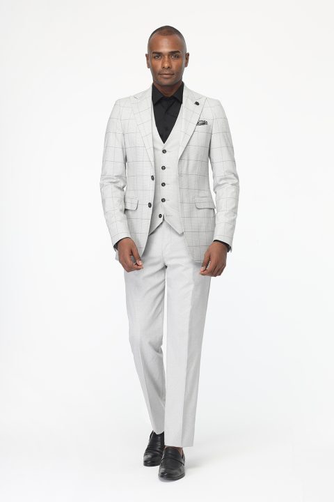 Slim Fit Suit Gray