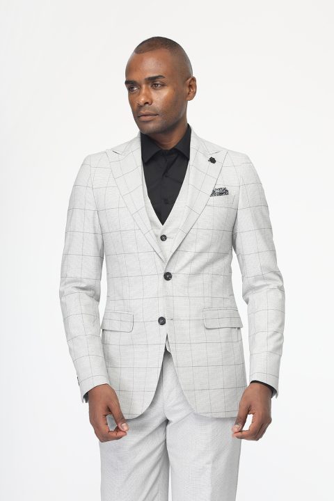 Slim Fit Suit Gray - Image 3