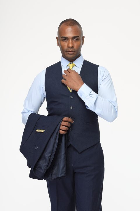 Slim Fit Suit Dark Blue - Image 3