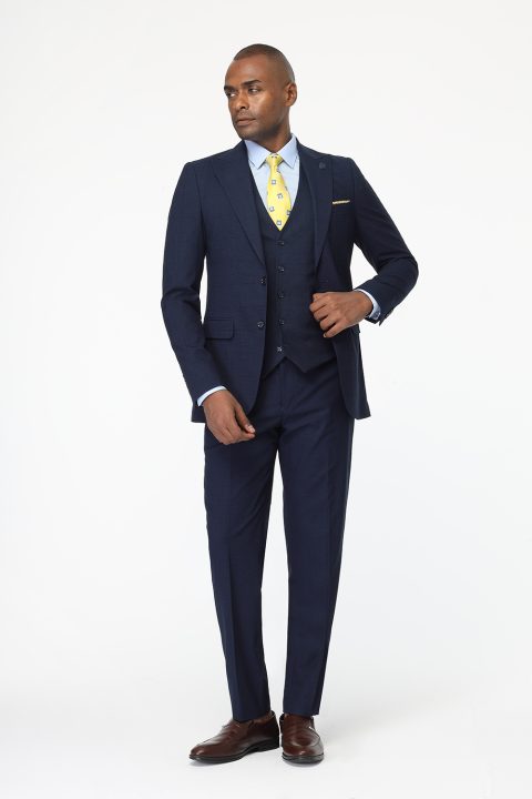Slim Fit Suit Dark Blue