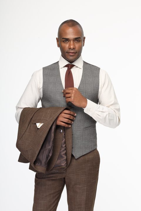 Slim Fit Suit Brown - Image 3