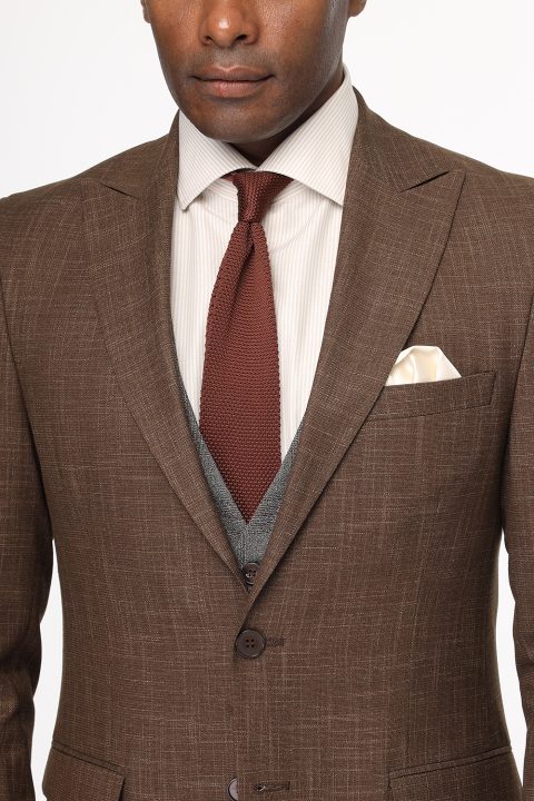 Slim Fit Suit Brown - Image 2