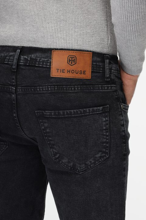 Slim Fit Trousers Jeans Dark Gray - Image 4