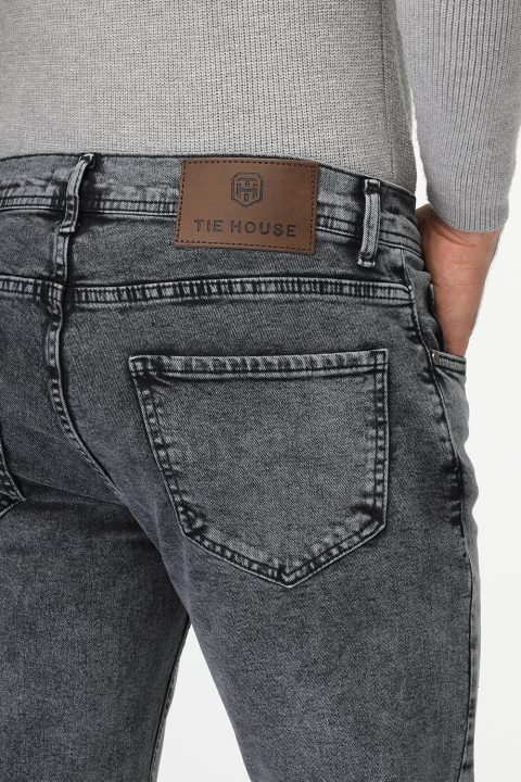 Slim Fit Trousers Jeans Gray - Image 4