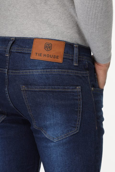 Slim Fit Trousers Jeans Dark Blue - Image 4