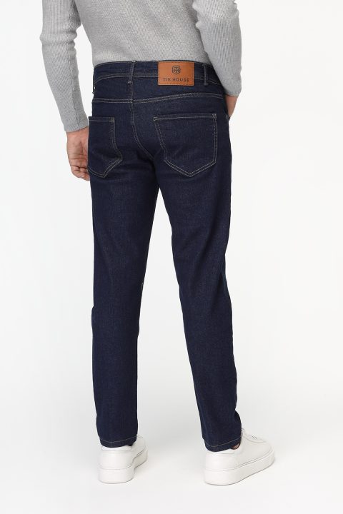 Slim Fit Trousers Jeans Dark Blue - Image 3