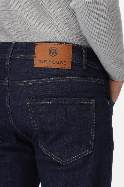 Slim Fit Trousers Jeans Dark Blue - Image 4