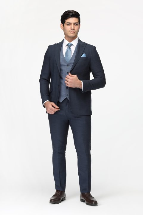 Slim Fit Suit Dark Blue