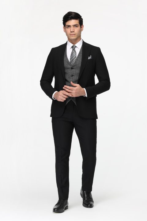 Slim Fit Suit Black