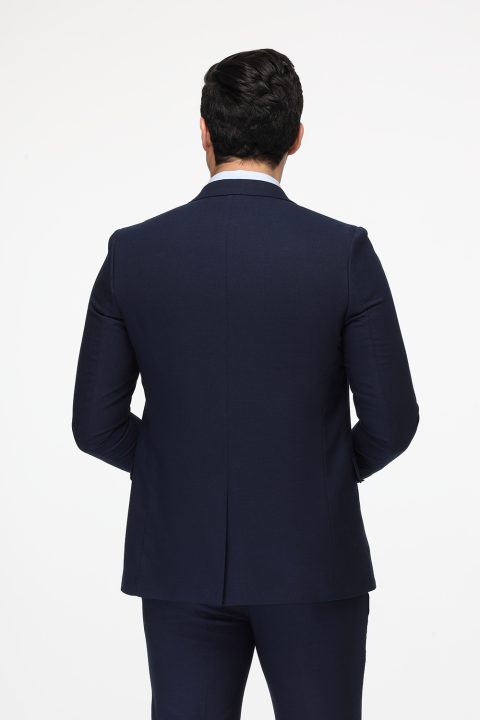 Slim Fit Suit Dark Blue - Image 4